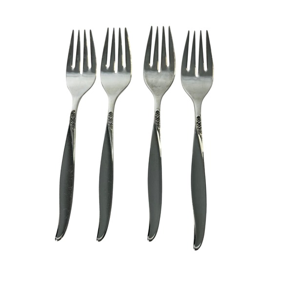 Vintage Stainless Steel Flatware Set Service For 4 Dinner Spoons Forks Knives - Picture 2 of 8